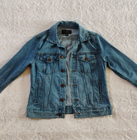 Lucky Brand Tomboy Trucker Denim Jacket - Picture 1 of 8